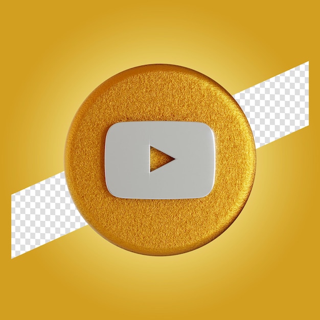 Application De Logo Youtube Illustration De Rendu 3d Isolé