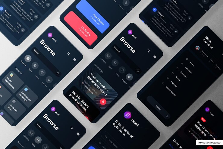 PSD application mockup psd template