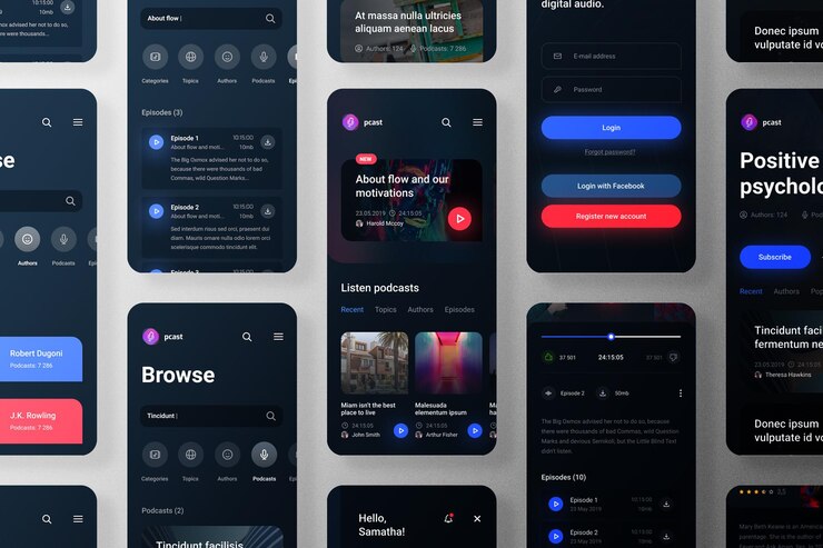 PSD application mockup psd template