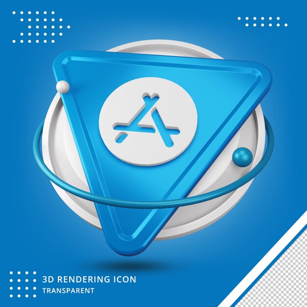 Appstore-Anwendung im 3D-Logo