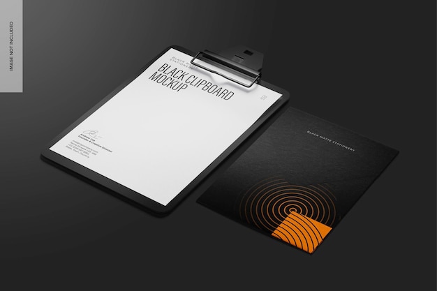 Appunti neri Mockup, Prospettiva