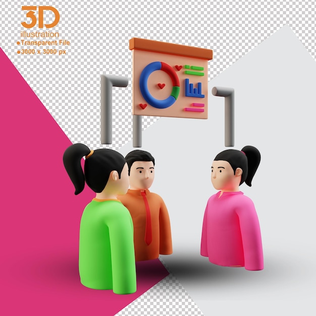 PSD apresentação 3d em ilustração 3d isolada png