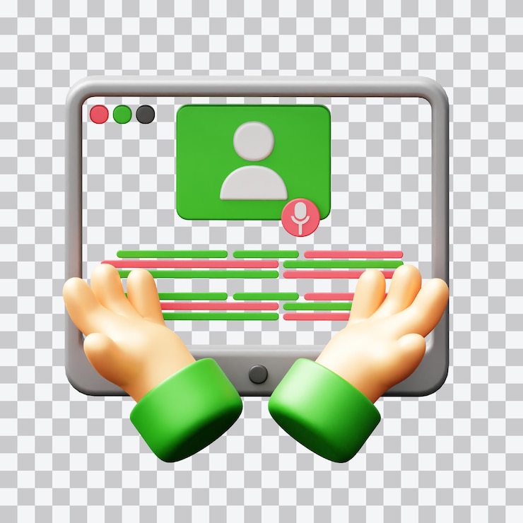PSD apresentação em linha ilustração 3d