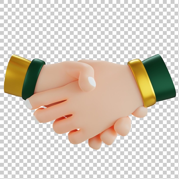 Apretón de manos Gesto de mano Estilo 3D