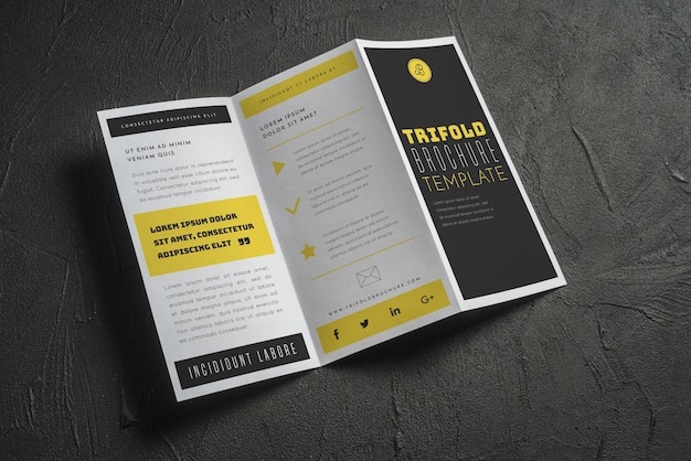 Apri brochure a tre ante