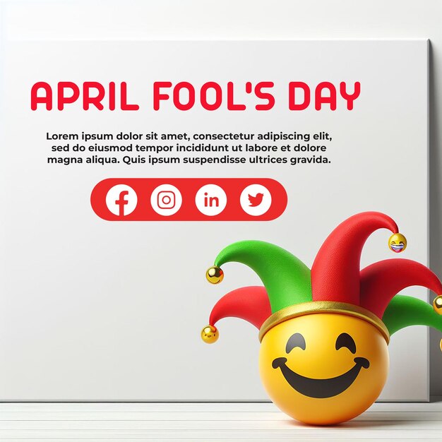 April Fools Day mit lustigen Brillen im Papierschnitt-Stil