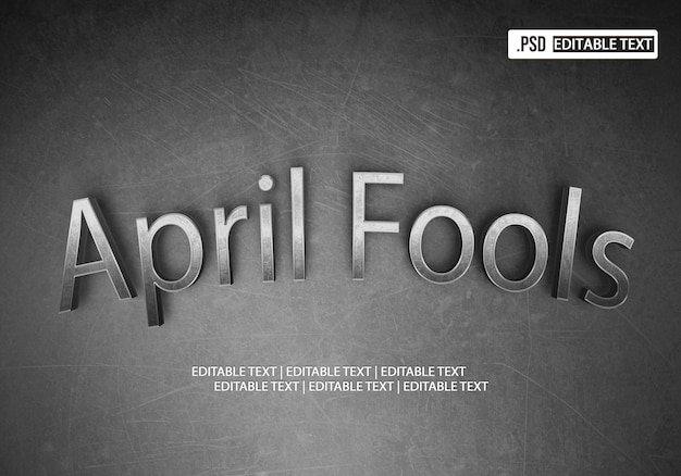 April Fools Day Text-Stil-Effekt