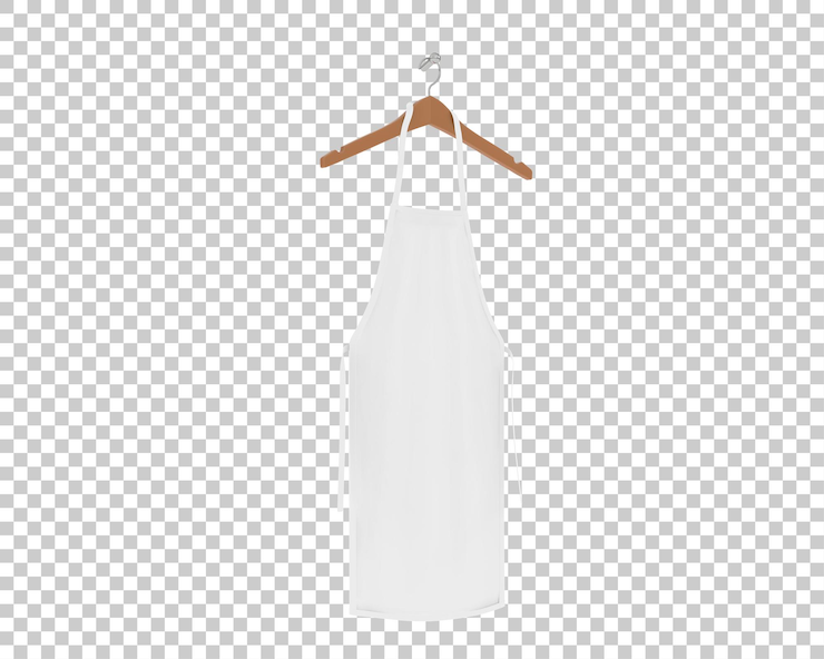 PSD apron on transparent background 3d rendering illustration