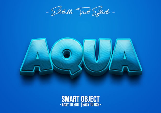 Aqua-Text-Style-Effekt