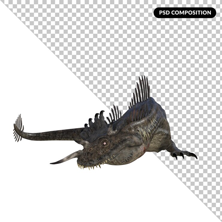 PSD aquadron dinosauro isolato 3d