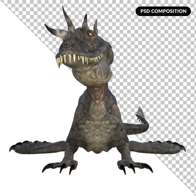 PSD aquadron dinossauro isolado 3d