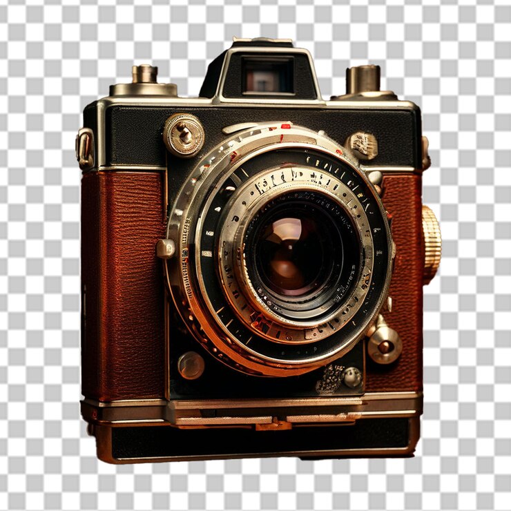 PSD aquarela cámara retro de doble exposición con silueta de bosque concepto del día nacional de la fotografía