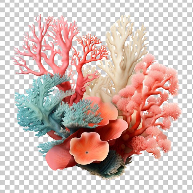 PSD aquarela coral png fundo