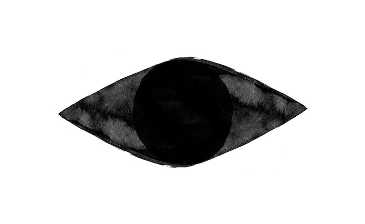PSD aquarela de olho negro