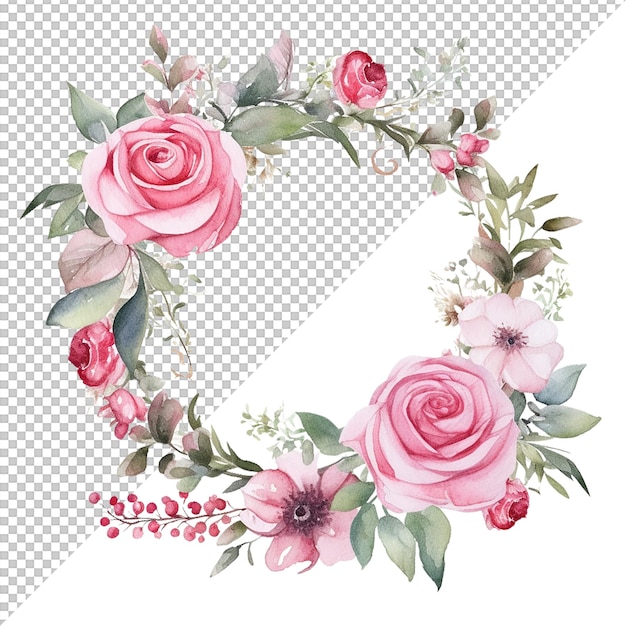 PSD aquarela flor floral design