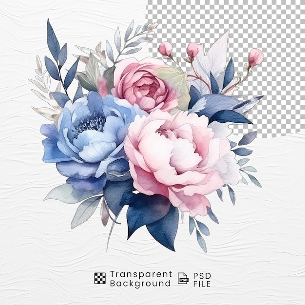 PSD aquarela floral de la boutique de las flores png