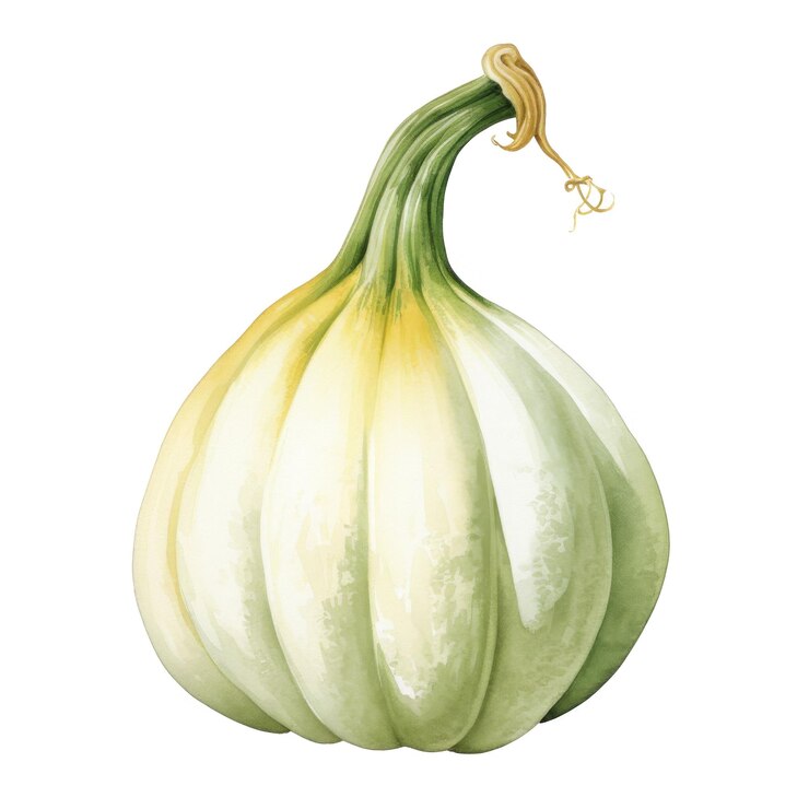 PSD aquarela pequeñas calabazas aisladas sobre un fondo transparente