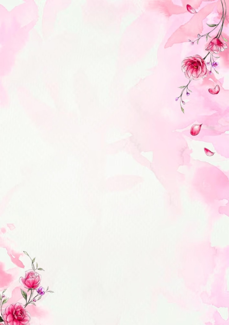 PSD aquarela rosas e flores desenho floral para convites