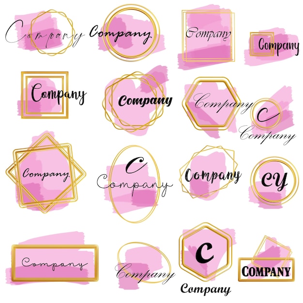 Aquarela splash logo branding feminino luxo logo design modelo beleza e moda logo design