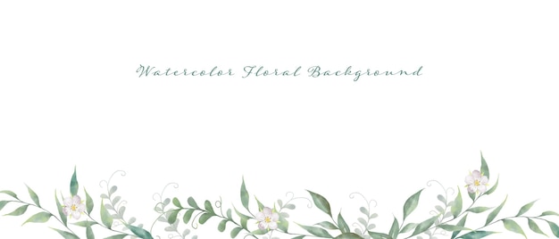 Aquarela vegetação fundo floral