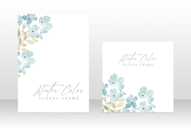 PSD aquarell blumenhochzeitseinladungskarten-designvorlage