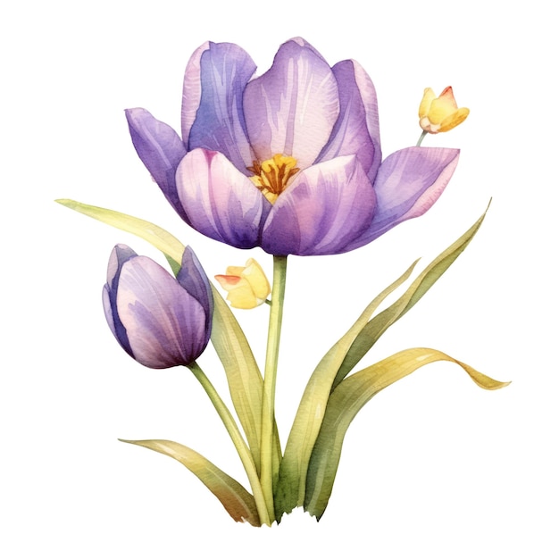 PSD aquarell-blumenillustration