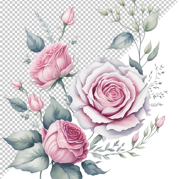 PSD aquarell-blumenmuster