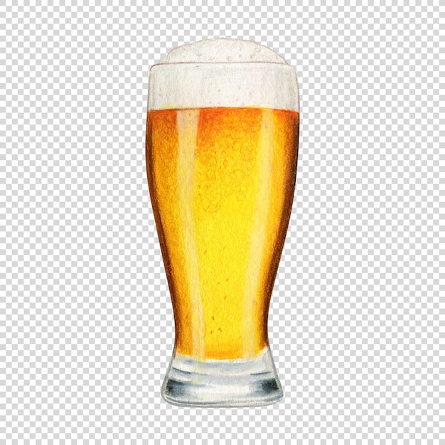 Aquarell handgezeichnete realistische Biergläser