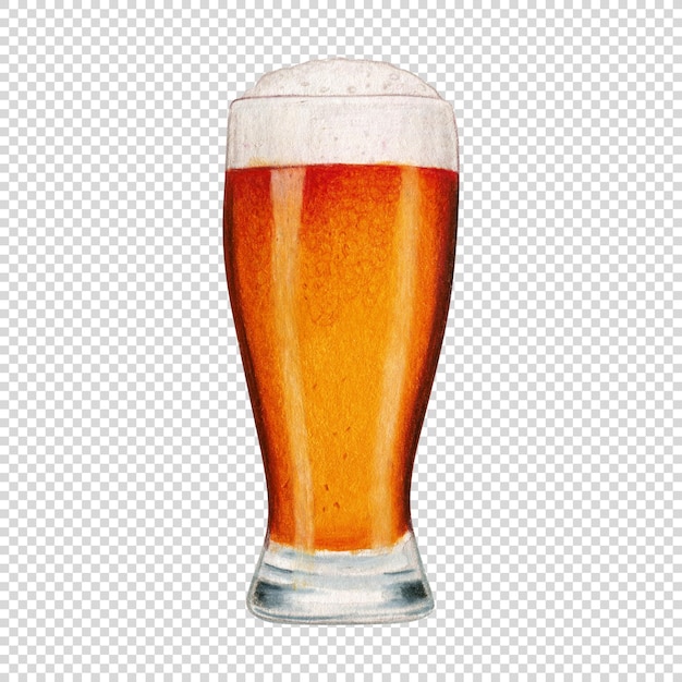 Aquarell handgezeichnete realistische Biergläser