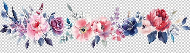 Aquarell Herbstblumen und Blätter Bouquet-Sammlung