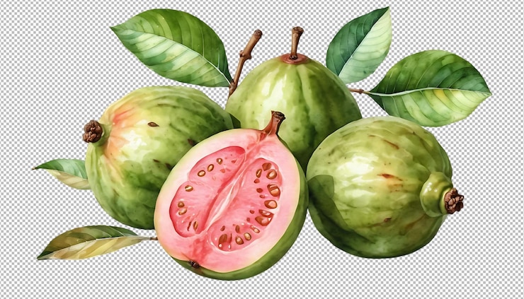PSD aquarell-illustration mit guava