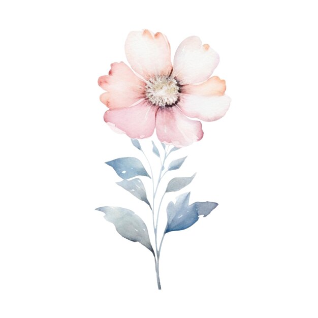 Aquarell-illustration von wildblumen, handgezeichneten blumen, die auf weißem hintergrund isoliert sind