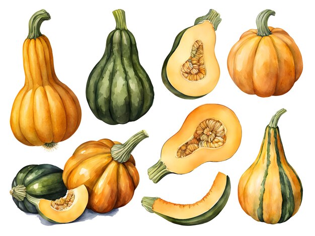 PSD aquarell-illustrationssatz für squash