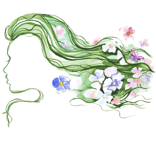 Aquarell International Happy Women's Day 8. März Feiertagsillustration