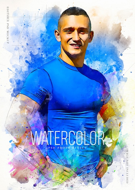 Aquarell-portrait-fotoeffekt-mockup