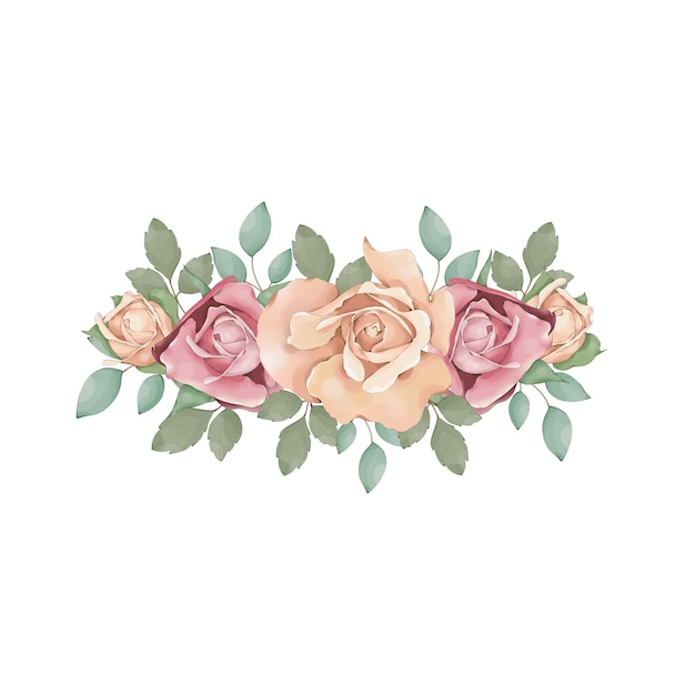 Aquarell Rose Design für Einladungen und Karten