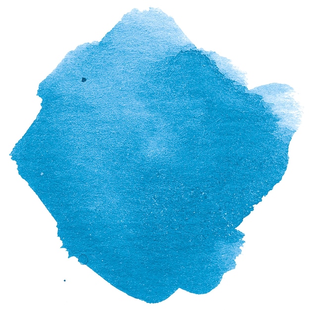 Aquarell-Splatters mit handgezeichneten Design-Elementen, die auf weißem Hintergrund isoliert sind