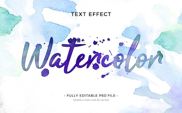 PSD aquarell-texteffekt