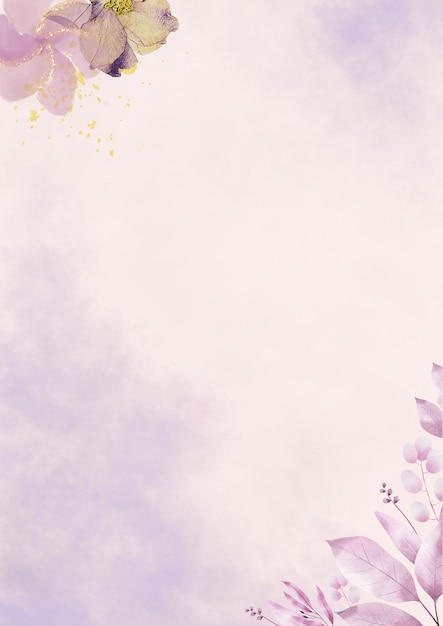 Aquarellblumen für Hochzeitsinvitationen oder Grußkarten