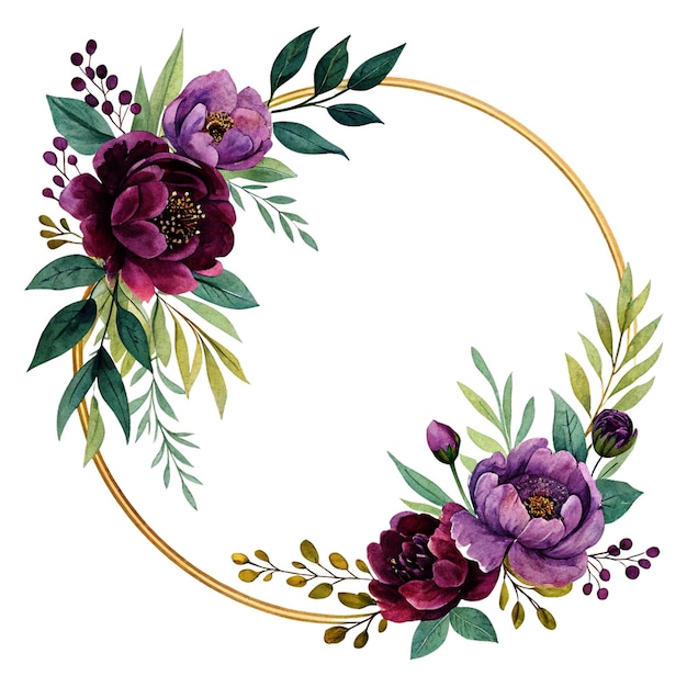 Aquarellblumenkrans