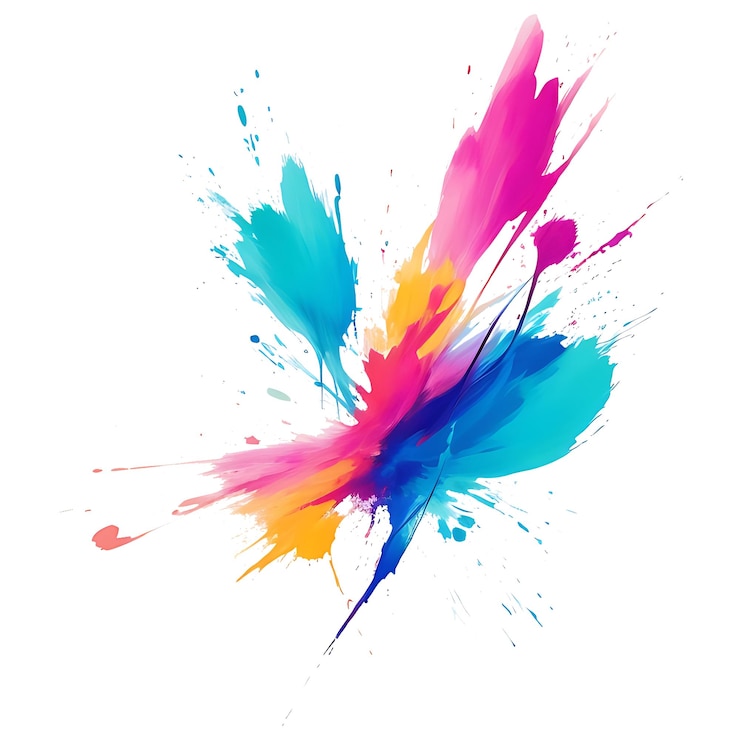 PSD aquarelle abstraite par coup de pinceau