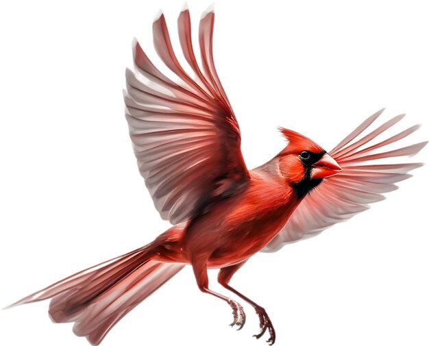 PSD aquarelle d'un clipart d'oiseau cardinal du nord