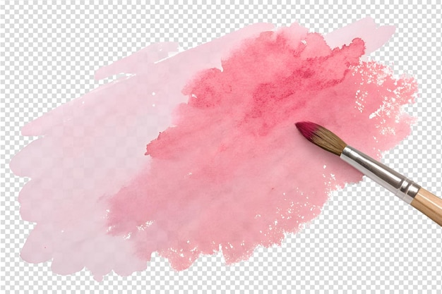 Aquarelle coup de pinceau rose avec pinceau détail artistique peint à la main toile de fond créative esthétique