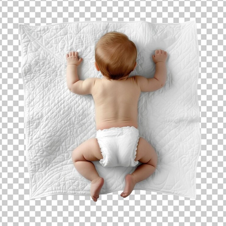 PSD aquarelle réalité de bébé isolée sur un fond transparent