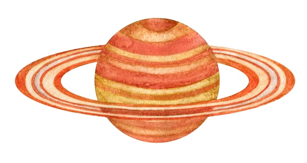 PSD aquarelle de saturne