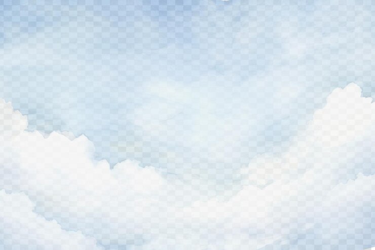 PSD l'aquarelle sereine du ciel recouvre la texture de la peinture png