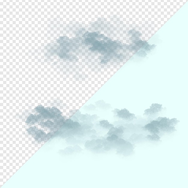 PSD aquarellgemalte wolken