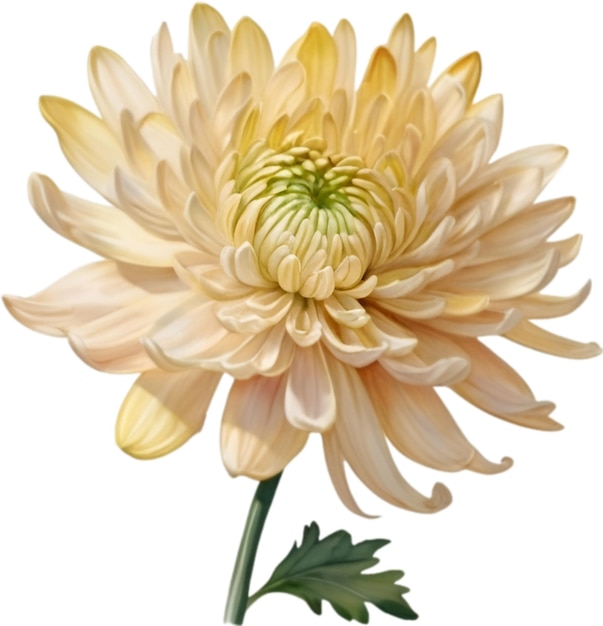 PSD aquarellmalerei einer chrysanthemumblume