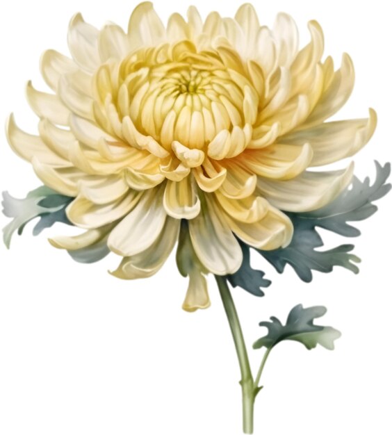 Aquarellmalerei einer chrysanthemumblume