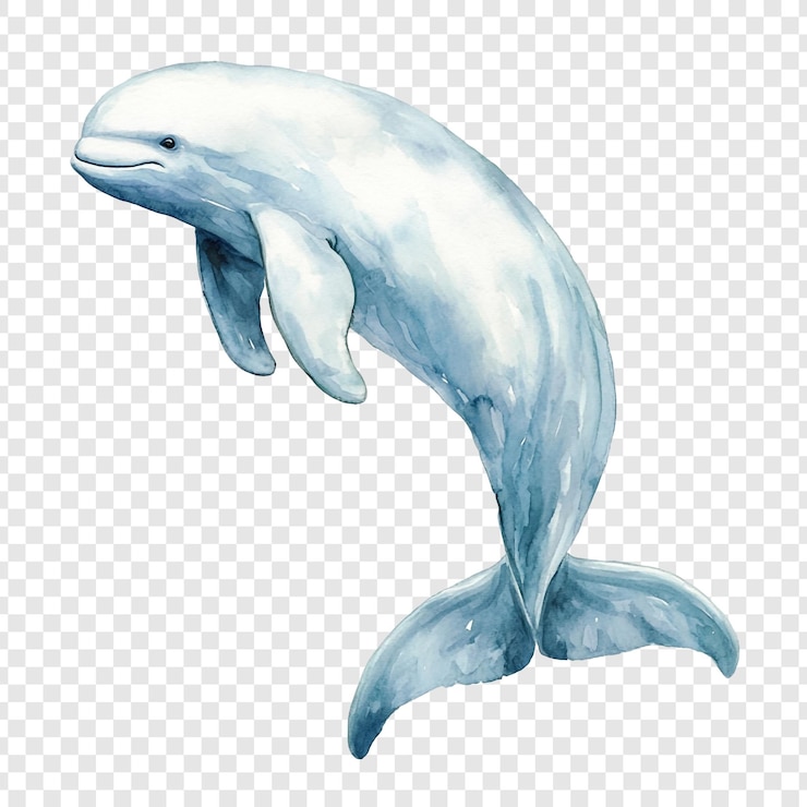 PSD aquarellmalerei mit delfinen